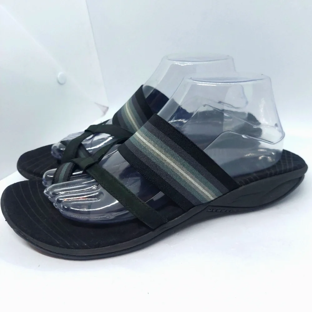 Merrell Zinnia Women's Sandal Black Synthetic Size 10 Slip-On Casual Shoes
